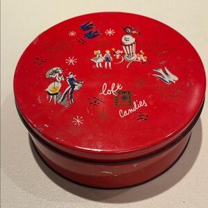 Vintage LOFT Red Candy Tin